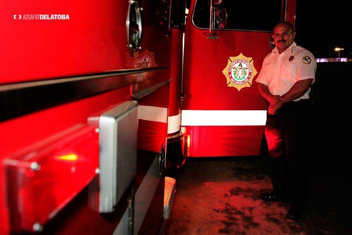Unidad de bomberos en el recinto del festival